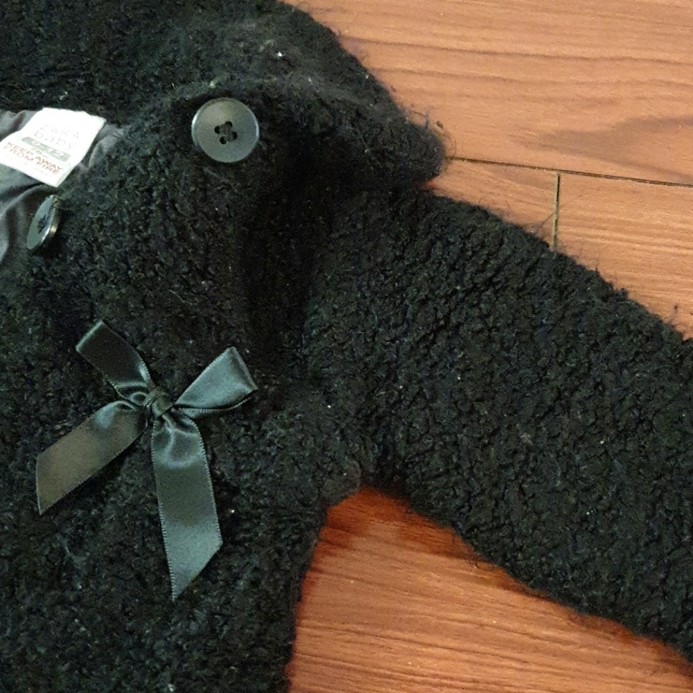 Zara Baby black soft coat - Picture 8 of 8